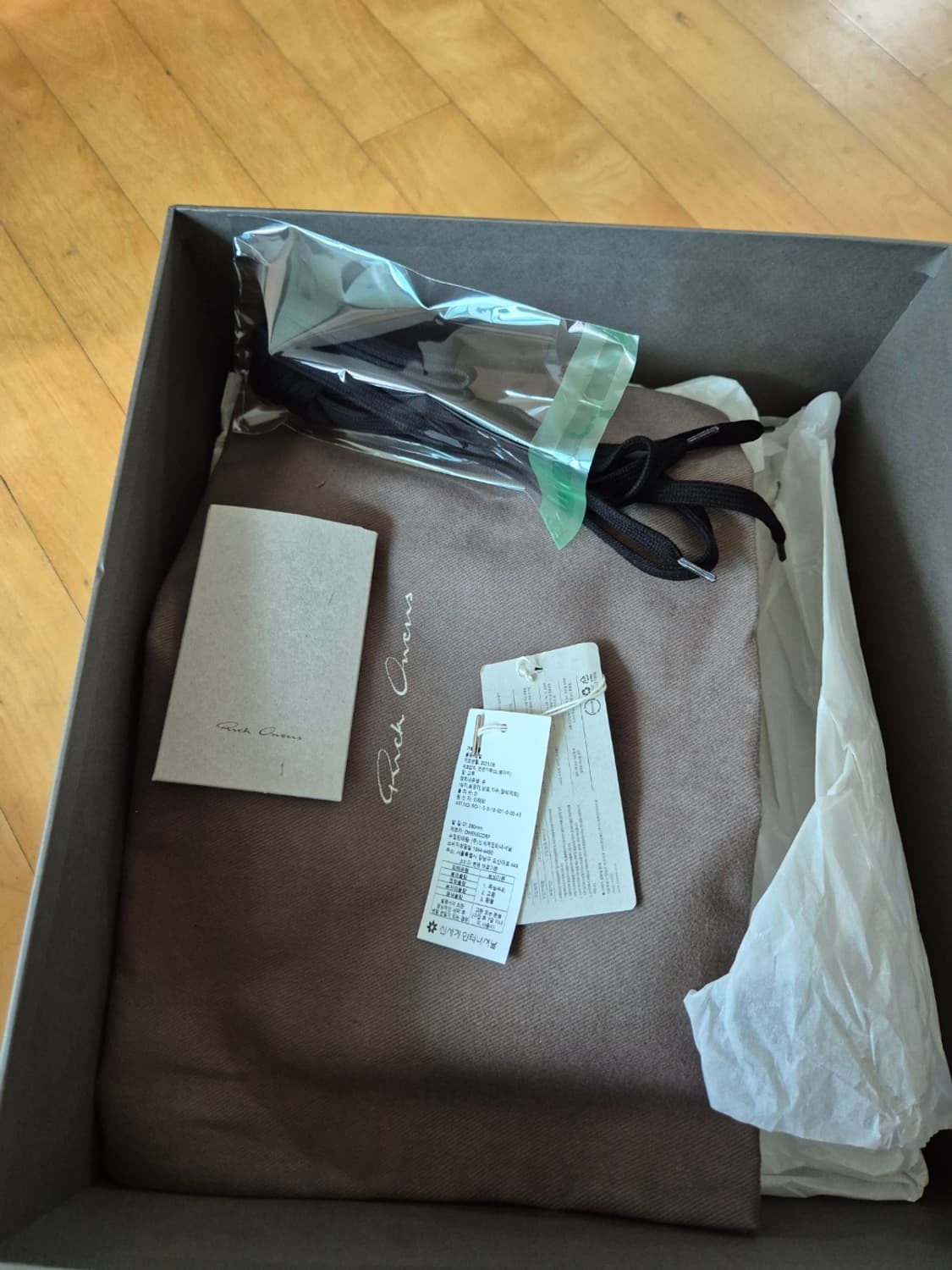 [43] 릭오웬스 지오바스켓 하이 밀크 블랙 상품이미지7