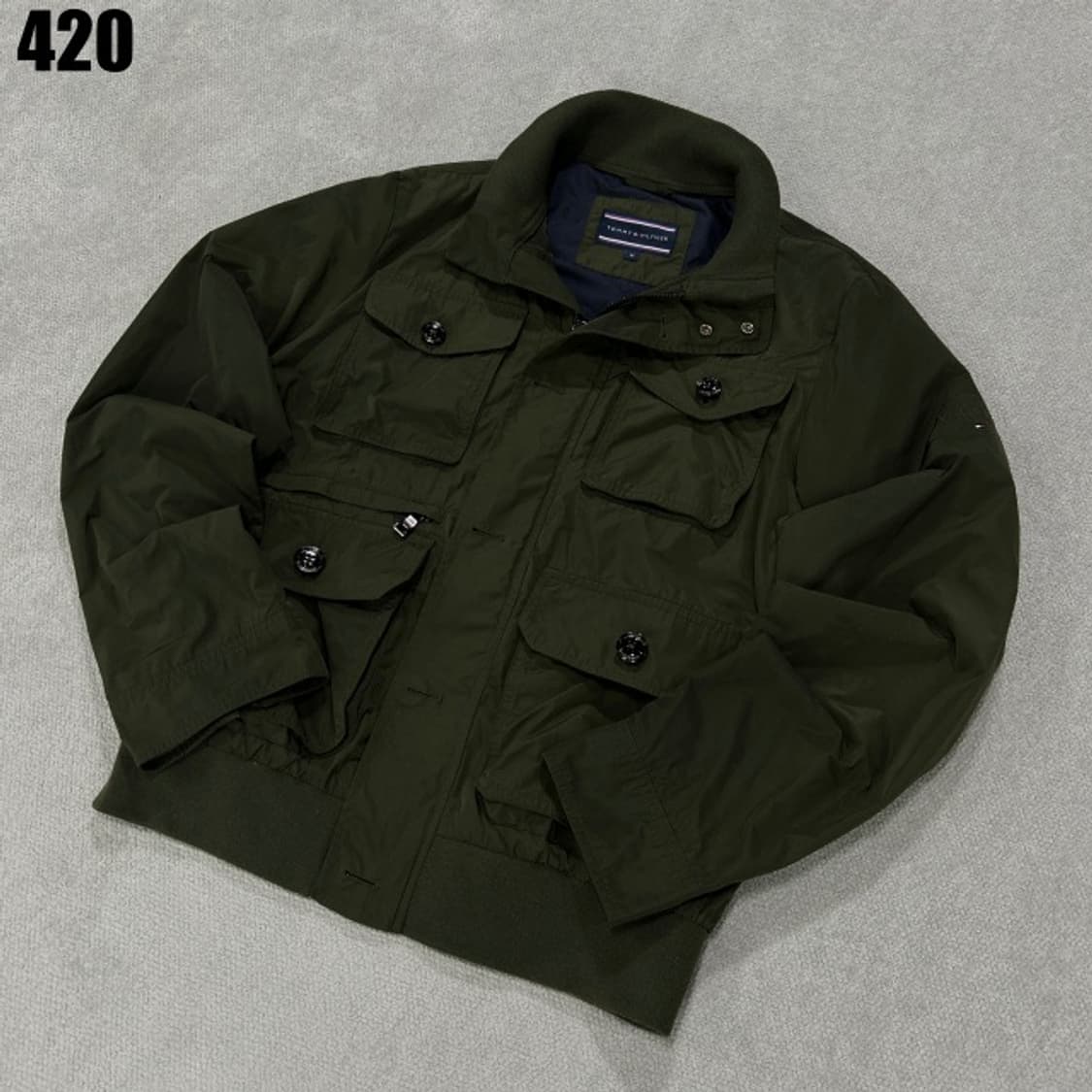 타미힐피거 카키색 봄버 자켓  상품이미지1