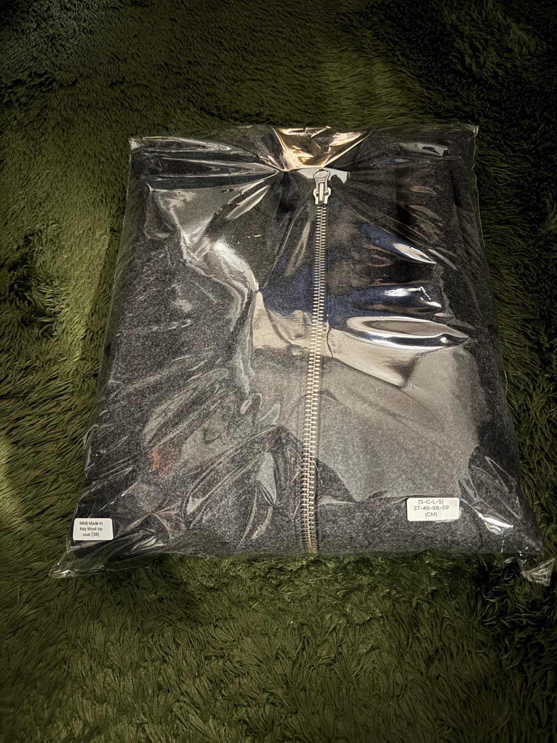 [38] MM6 메종 마르지엘라 투웨이 집업 울 코트 그레이 상품이미지10