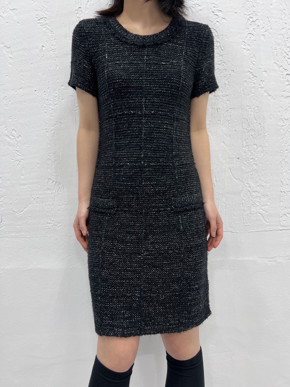 glitter tweed knit dress 상품이미지1