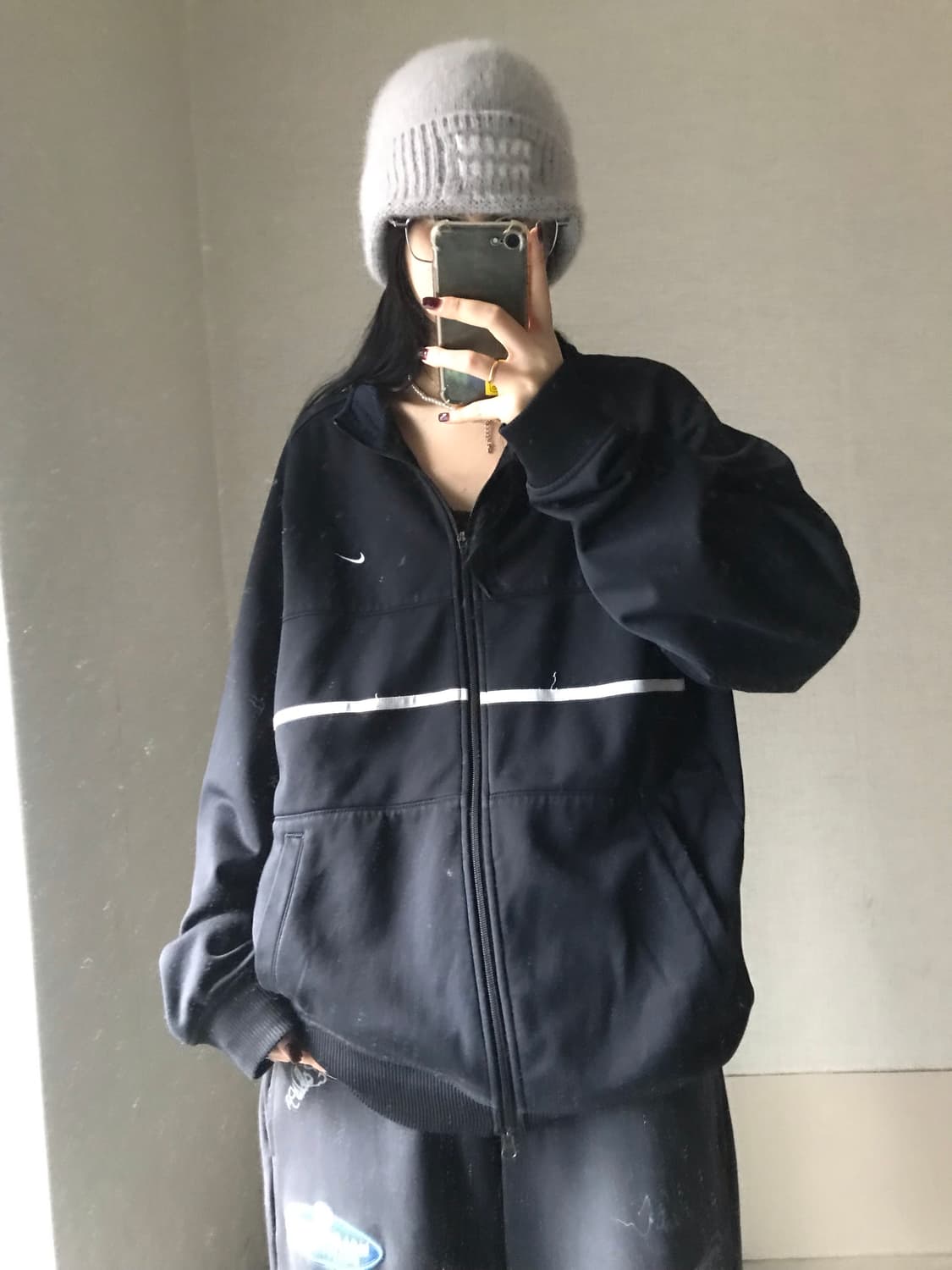 나이키 블랙 오버핏 져지 상품이미지4
