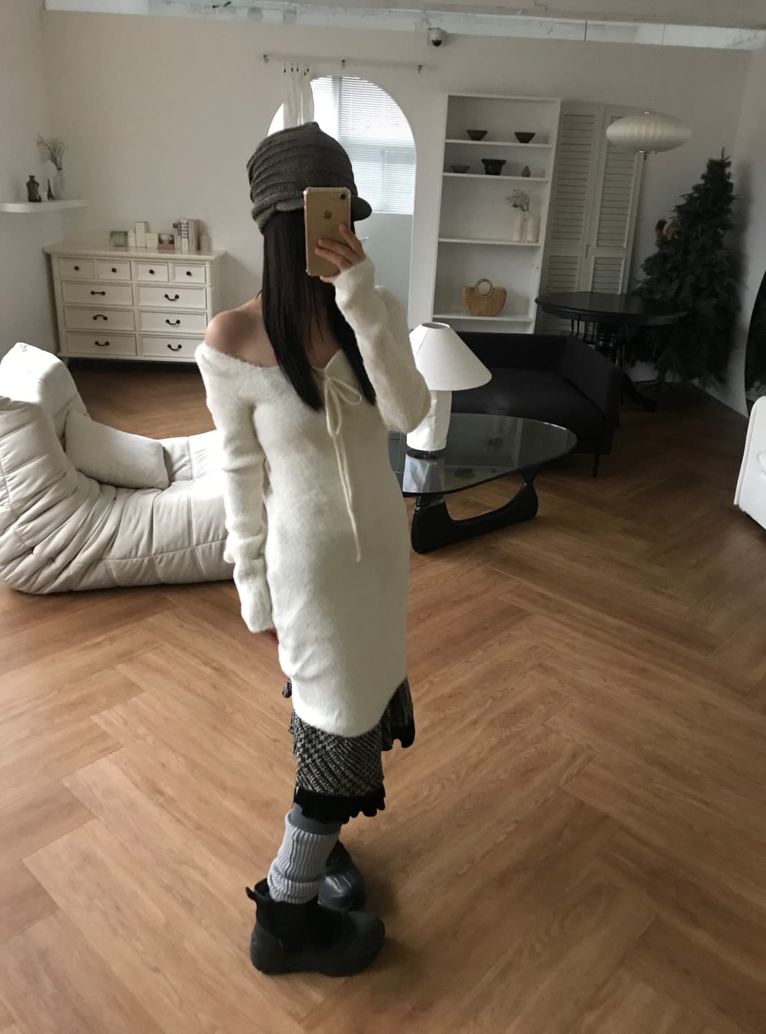 vintage string knit one-piece 상품이미지3