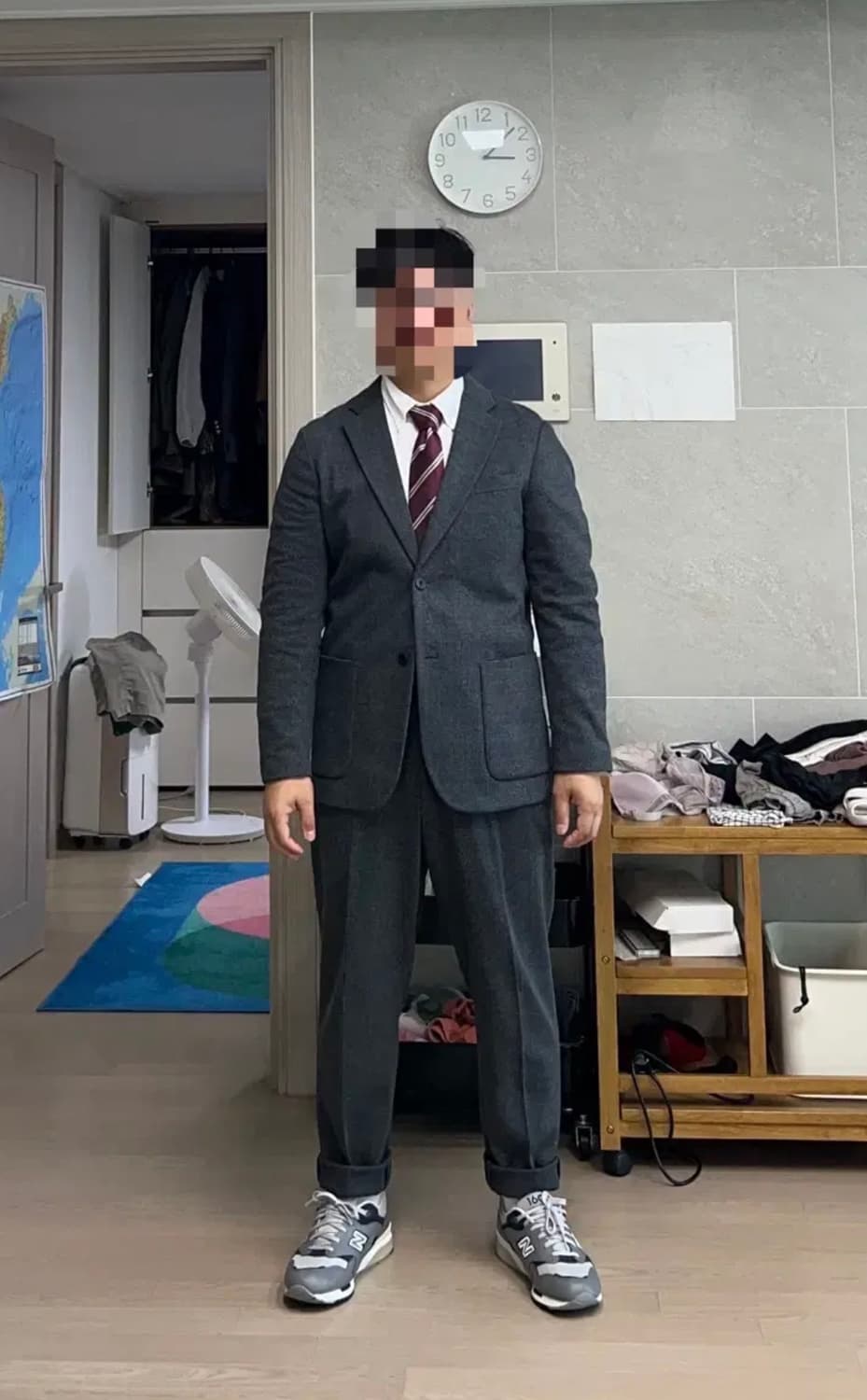 유니클로 컴포트 자켓 & 스마트 앵클 팬츠 셋업 (글렌체크) L 상품이미지5