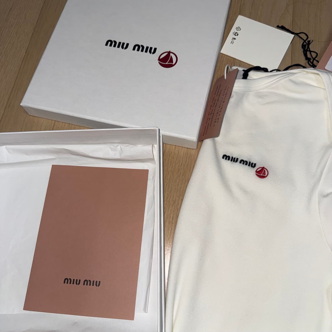 miu miu 미우미우 프티 바토 티셔츠 xs 새상품 상품이미지4