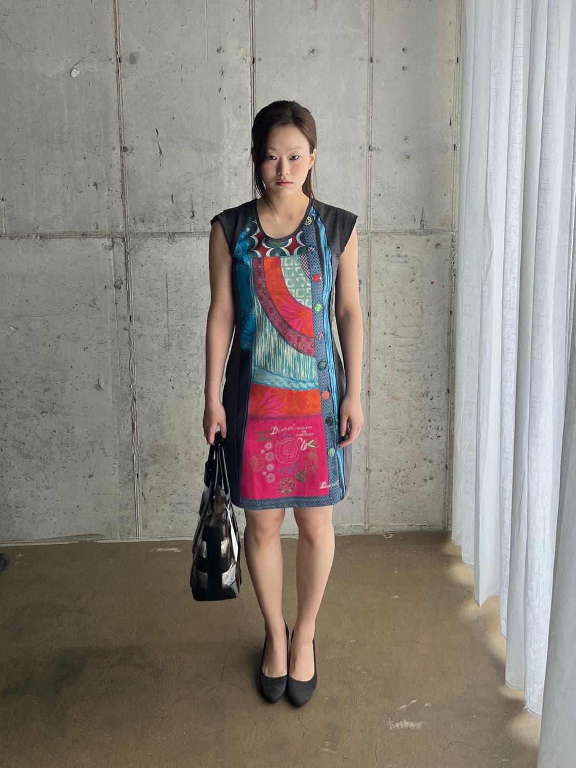 Desigual 그래픽 슬리브리스 원피스 상품이미지1