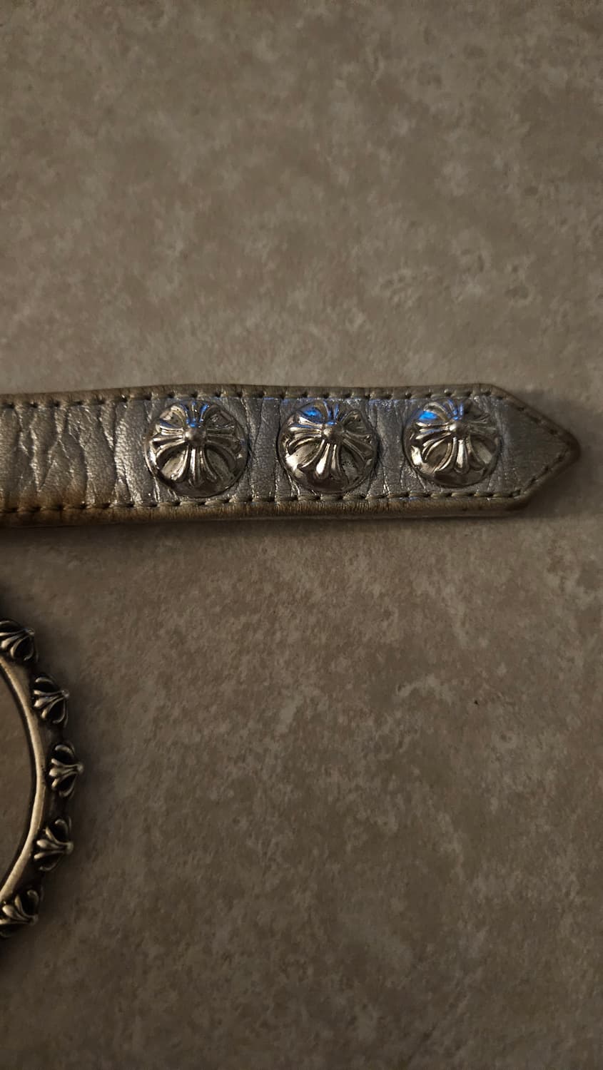 크롬하츠 3볼 로듐가죽팔찌 상품이미지2