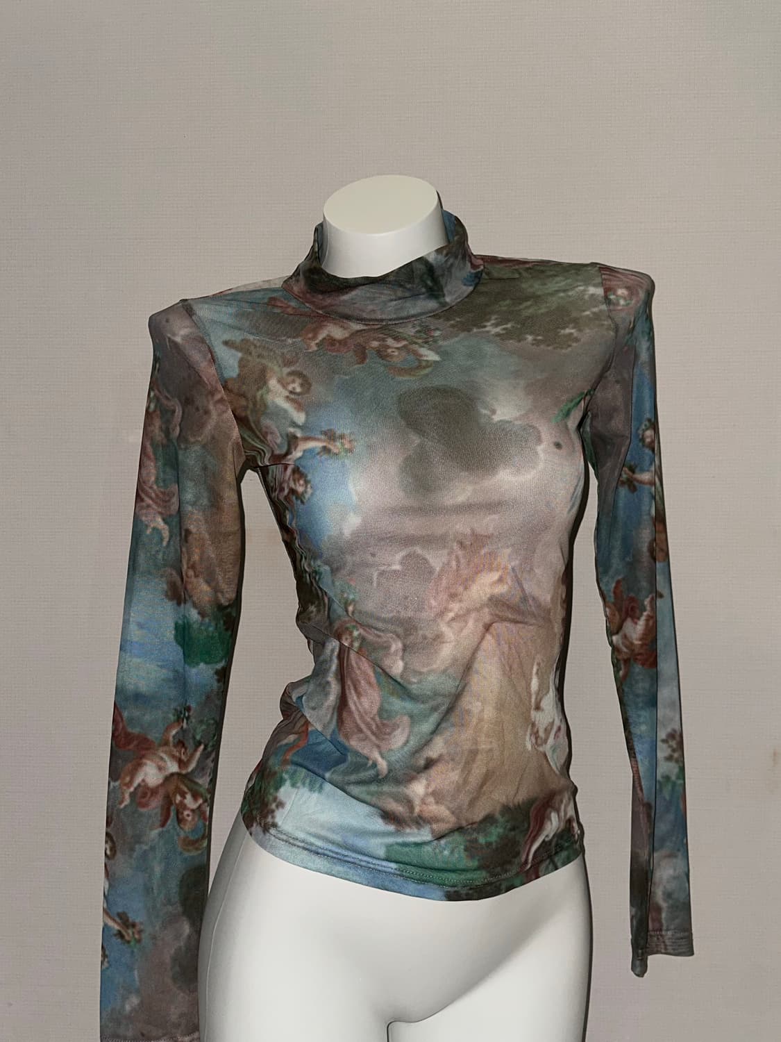 시스루 천사 빈티지 반폴라 슬림핏 롱슬리브 상품이미지8