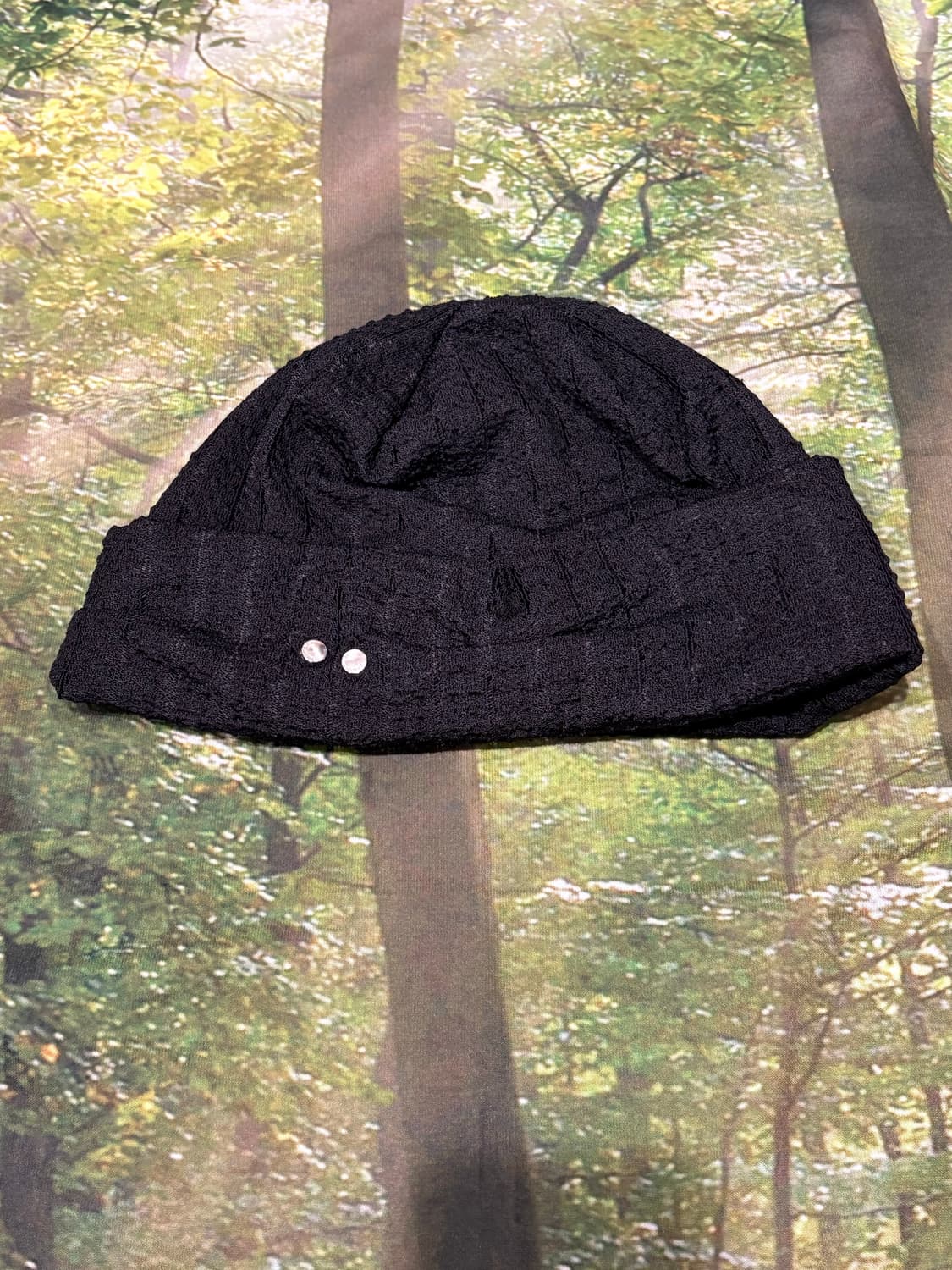 밀로우먼 심볼 레이스 비니 블랙 상품이미지3