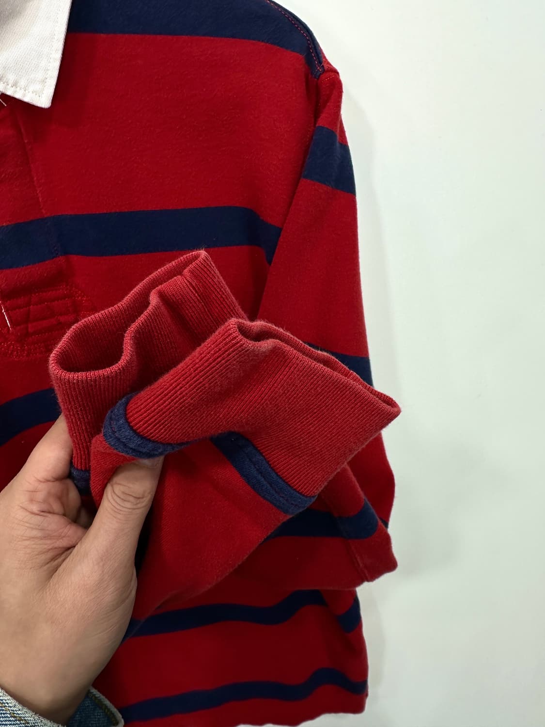 폴로 랄프로렌 스트라이프 럭비 티셔츠 L 상품이미지4