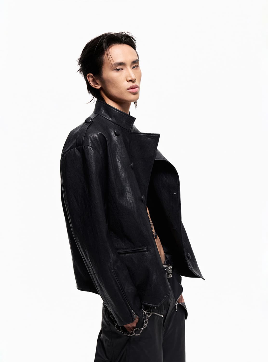 Dark Order Deconstructed Leather Jacket 상품이미지5