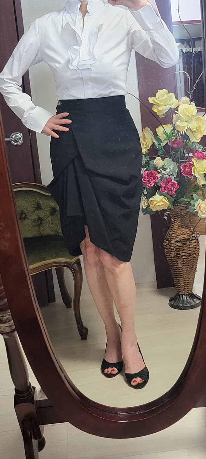 프랑스 수입 모르간 러플 블라우스 새상 상품이미지4