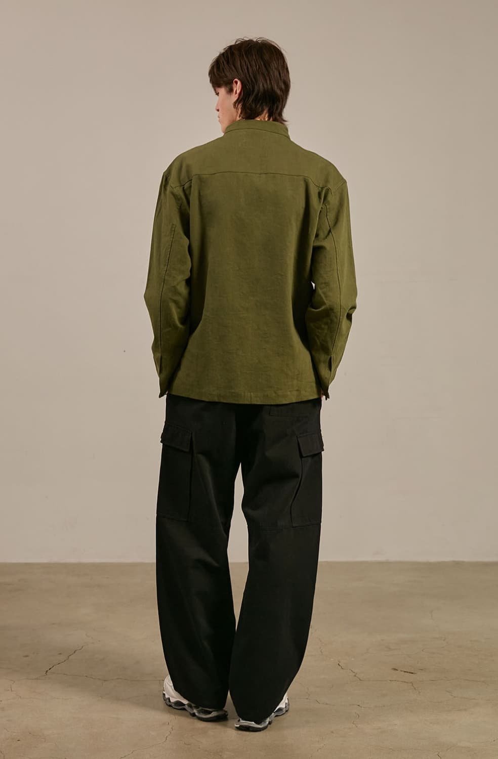 [COLLECTION LINE] 밀리터리 빈티지 로고 풀오버 셔츠 카키 상품이미지4