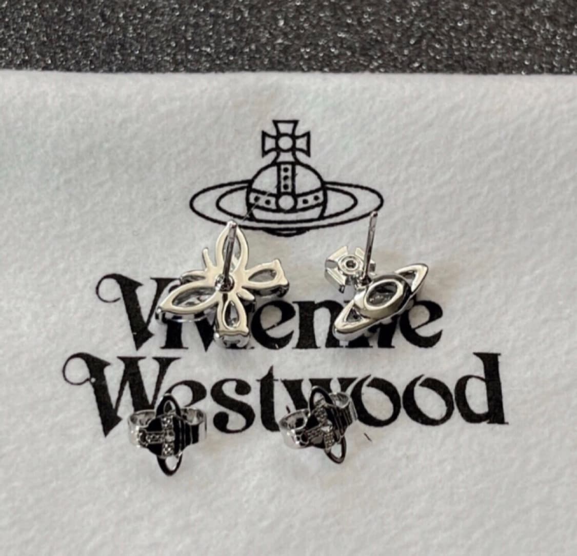 비비안웨스트우드 아카이브 크리스탈 큐빅 나비 orb 귀걸이  상품이미지3