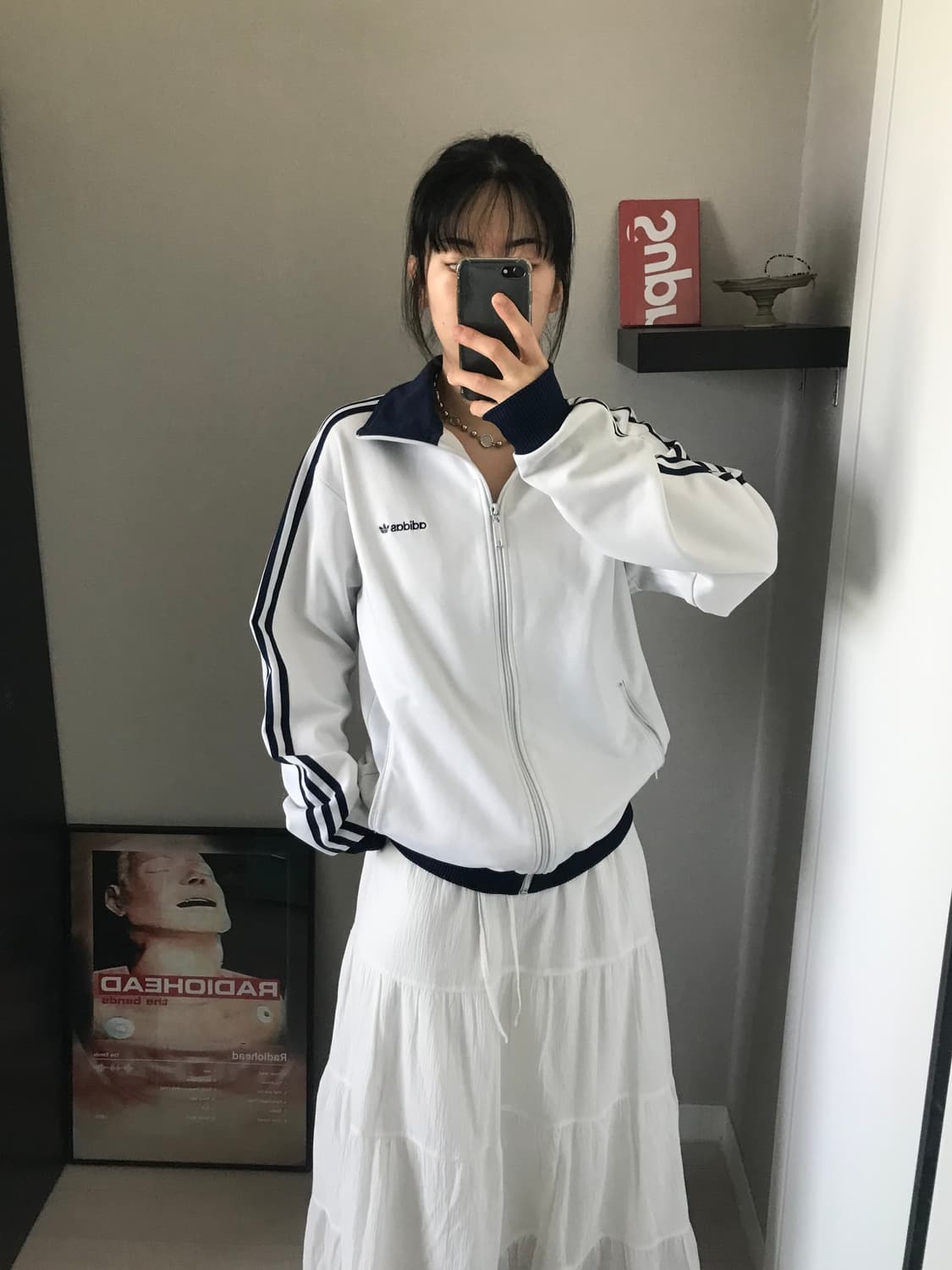 아디다스 00년대 올드스쿨 베켄바우어 화이트 져지 상품이미지2