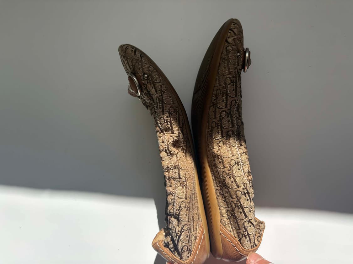 [36] 크리스찬 디올 빈티지 오블리크 모노그램 발렛 플랫 슈즈 상품이미지2