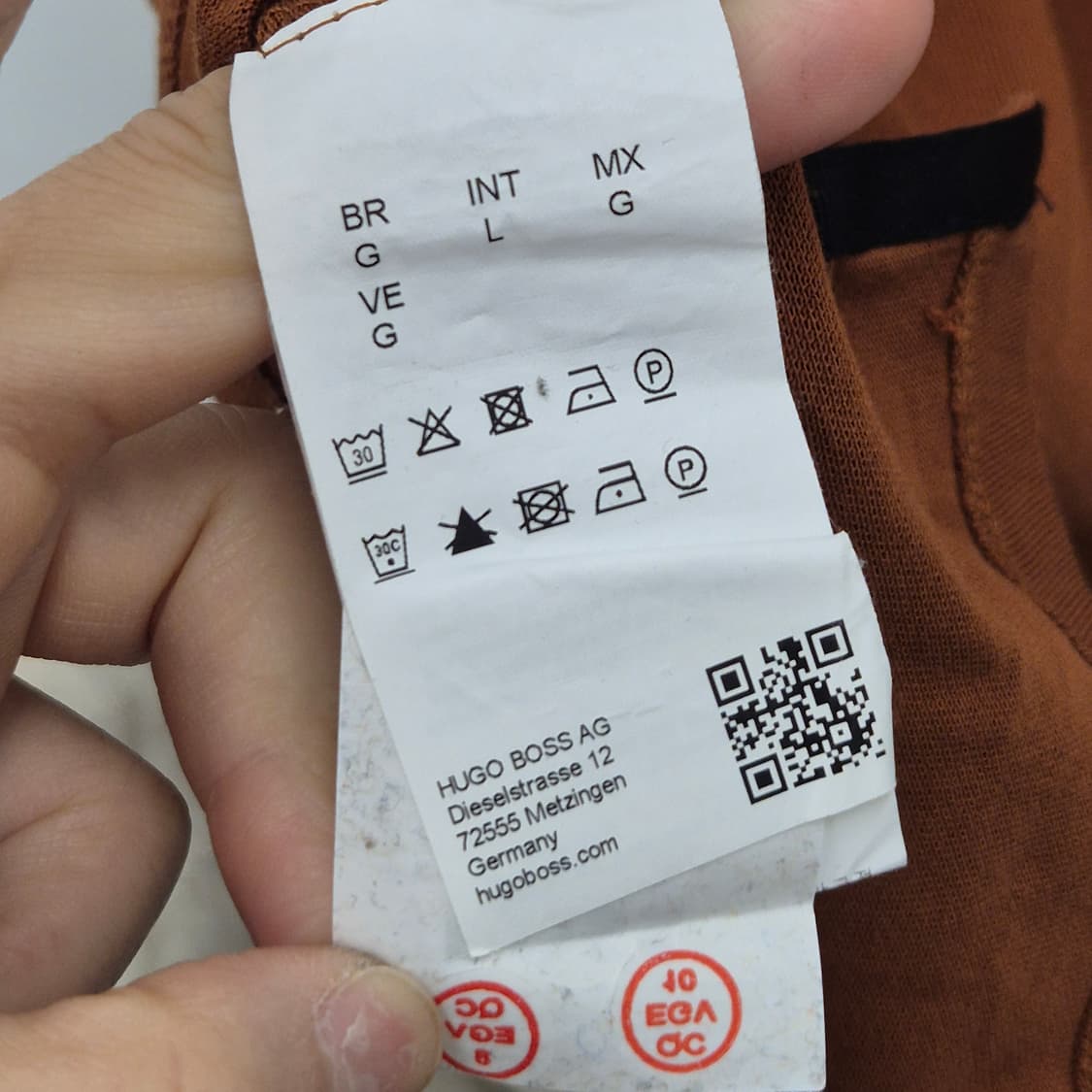 보스 로고 코튼 피케 반팔 L 상품이미지6
