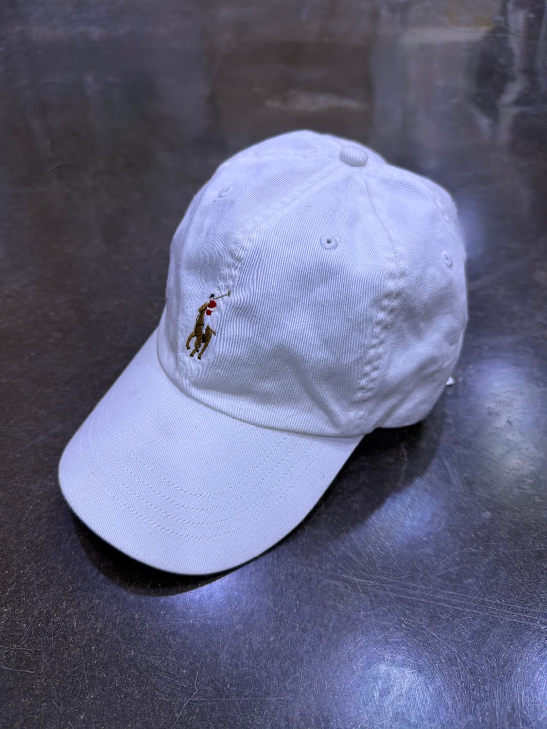 폴로 랄프로렌 컬러 포니 자수 로고 볼캡 화이트 상품이미지1