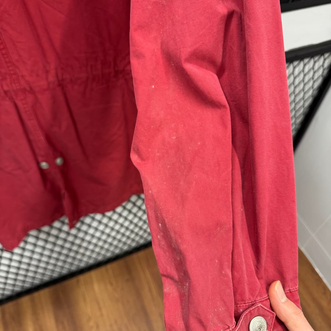 90s 타미힐피거 올드스쿨 어센틱 후드 롱파카 내피 탈부착 레드 네이비 상품이미지9