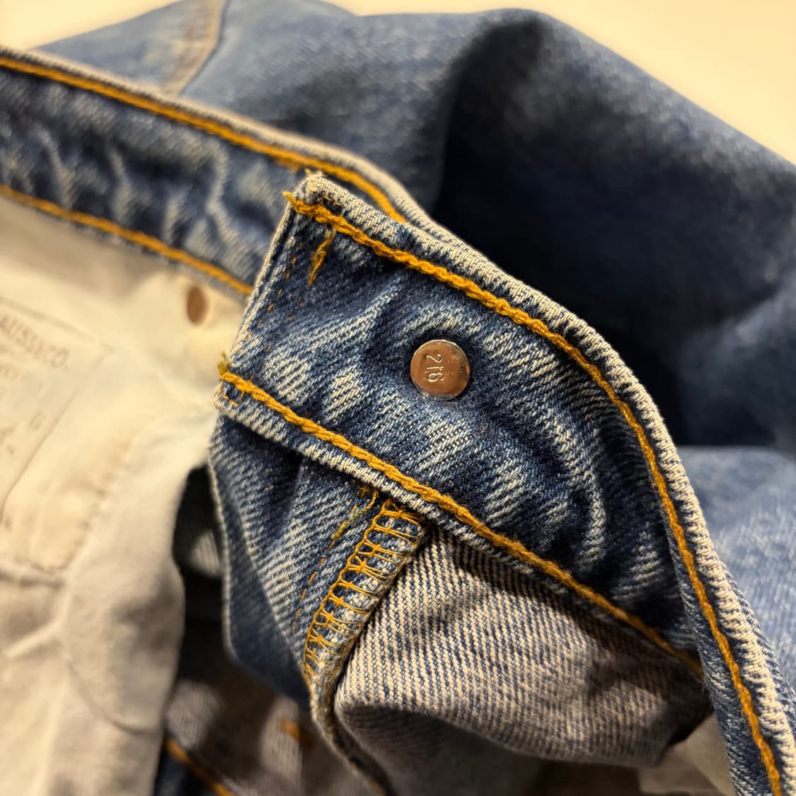 [40x32] 90s 리바이스 505 레귤러 캐나다 데님 팬츠 D10 상품이미지8