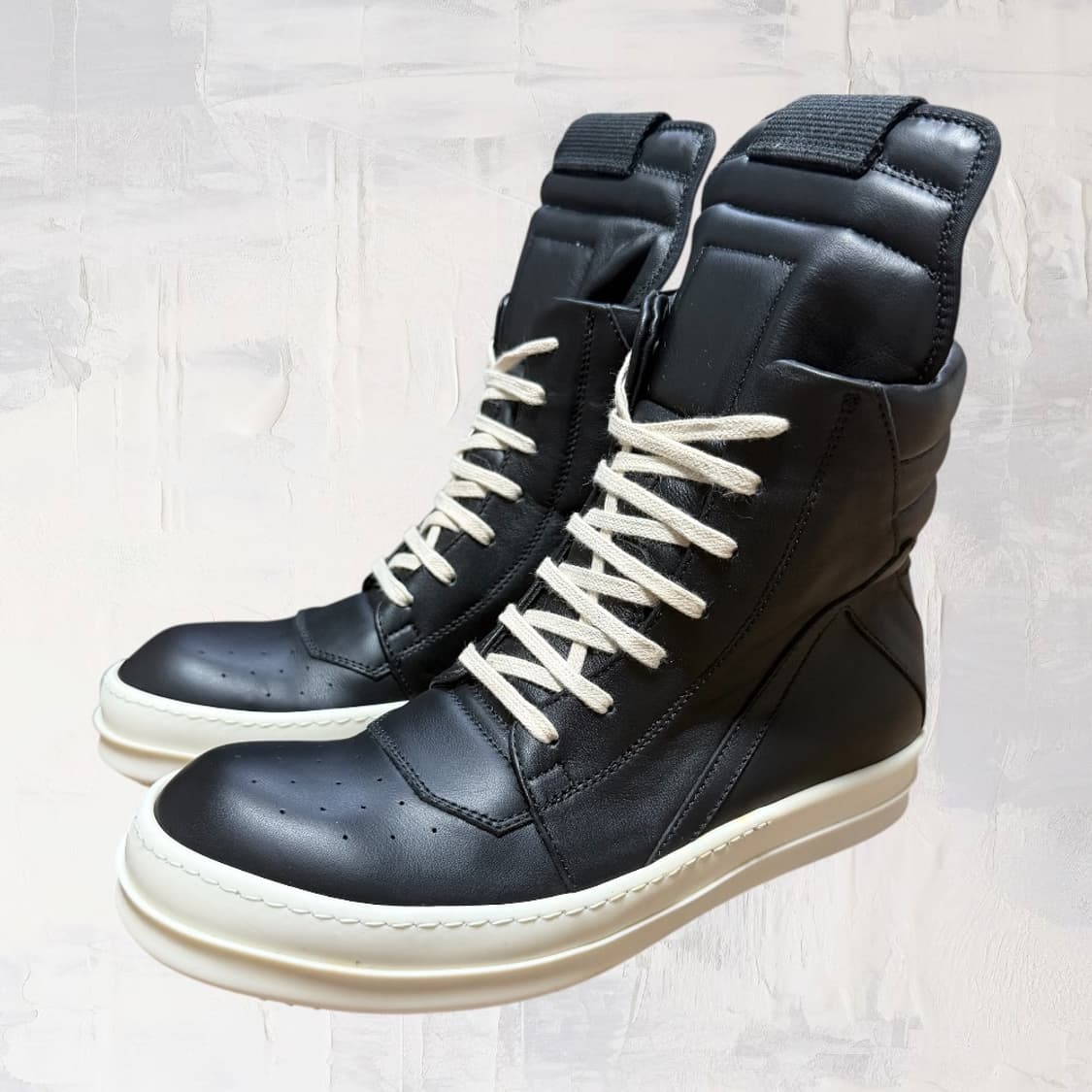 (풀구성 새상품) 릭오웬스 지오바스켓 검검흰 LPO 39 사이즈 상품이미지1