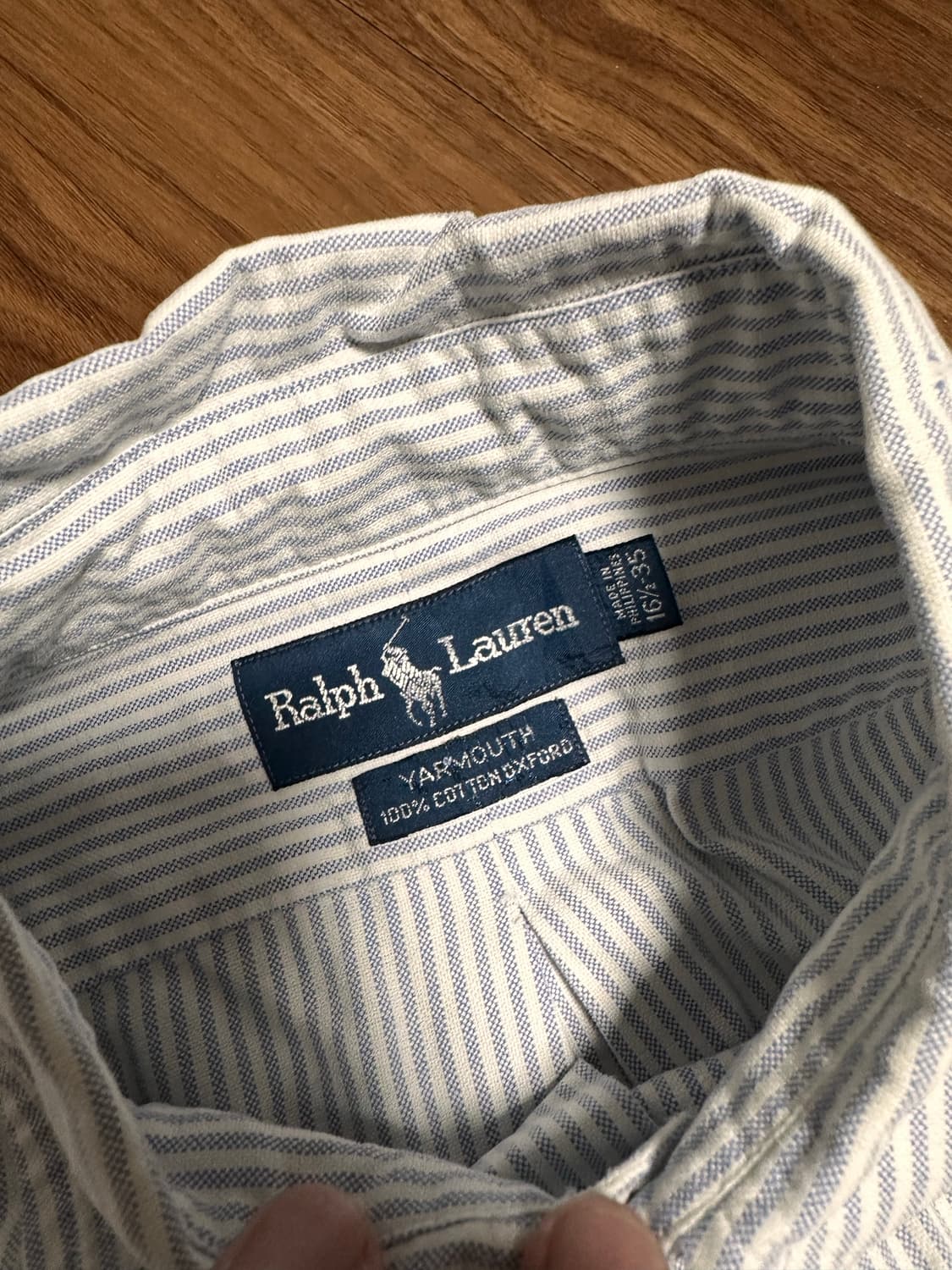 빈티지 폴로 스트라이프 옥스포드 셔츠 XL 상품이미지8