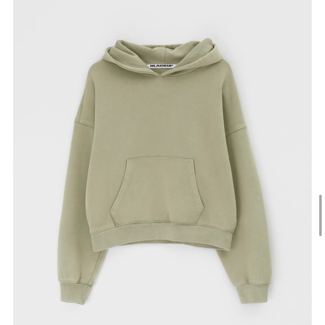 블랙업 B-BASIC 헤비스웨트 솔트워싱 후드 카키베이지 상품이미지1