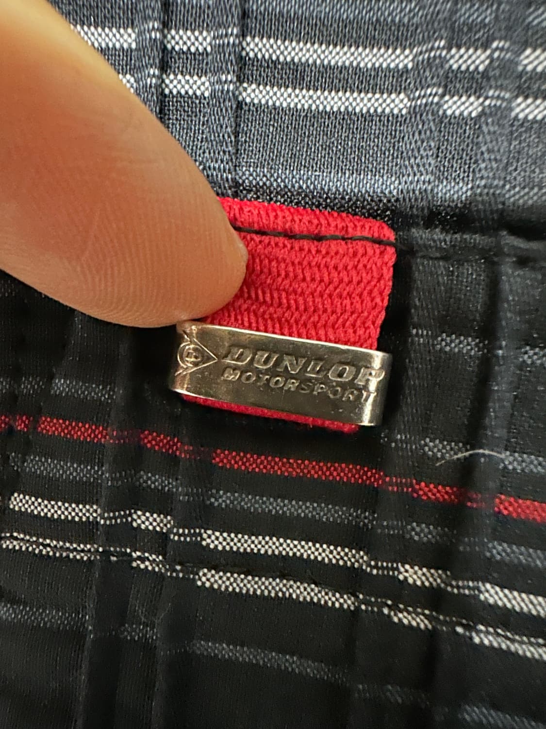 던롭(Dunlop) 모터스포츠 블랙 체크 스트라이프 반팔M 새상품 상품이미지3