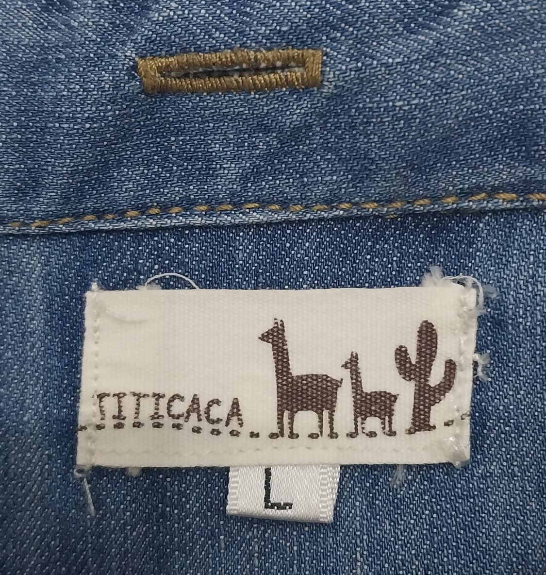 티티카카 데님 자수 셔츠 L 상품이미지3