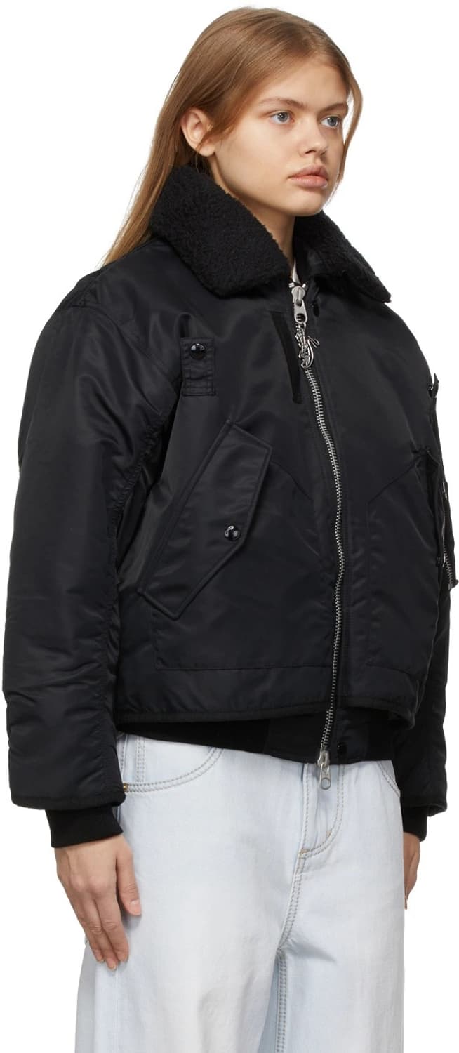 이티스 블랙 봄버 자켓 상품이미지8