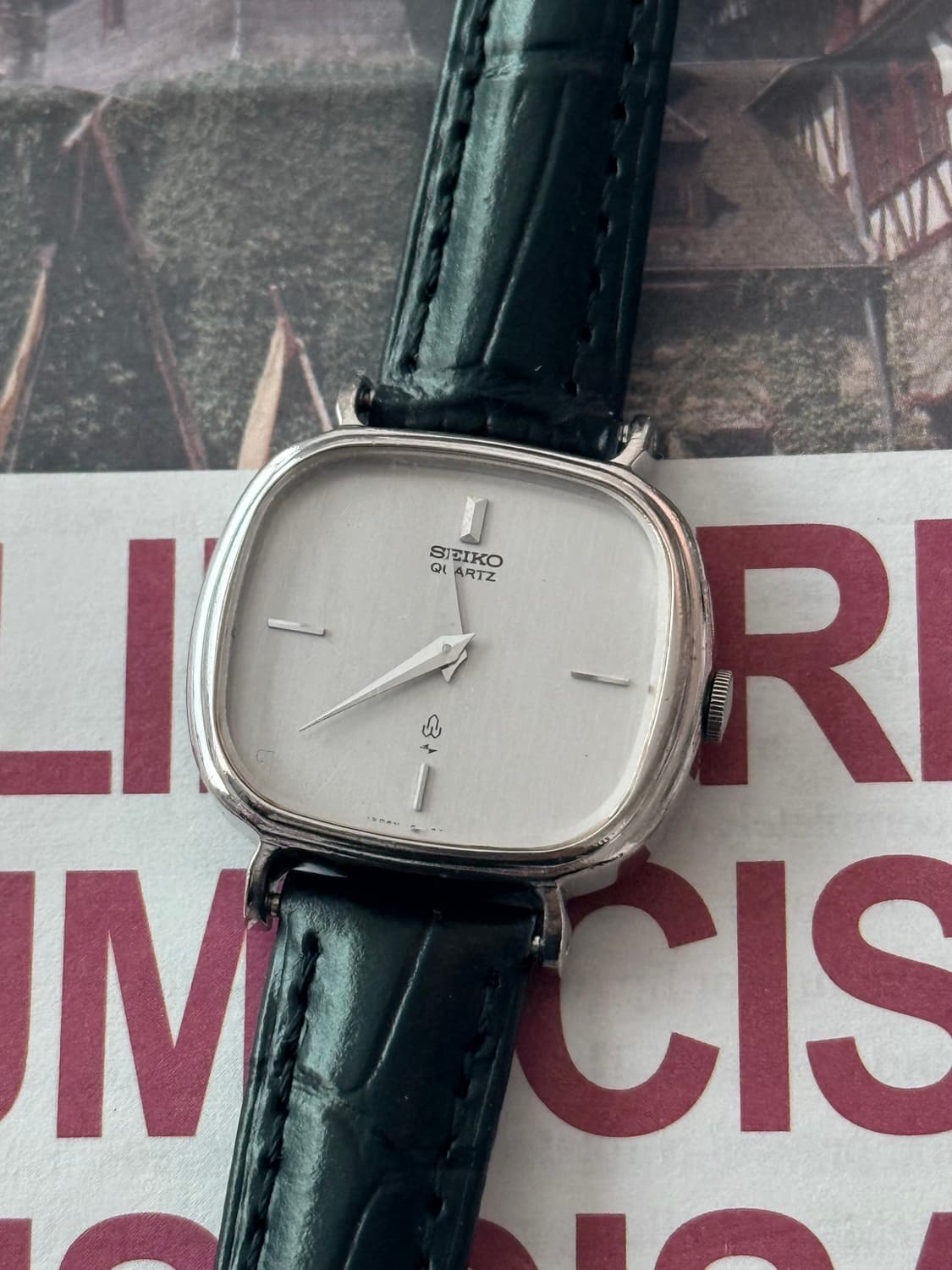 세이코 Seiko PDP 스퀘어 실버 쿼츠 상품이미지1