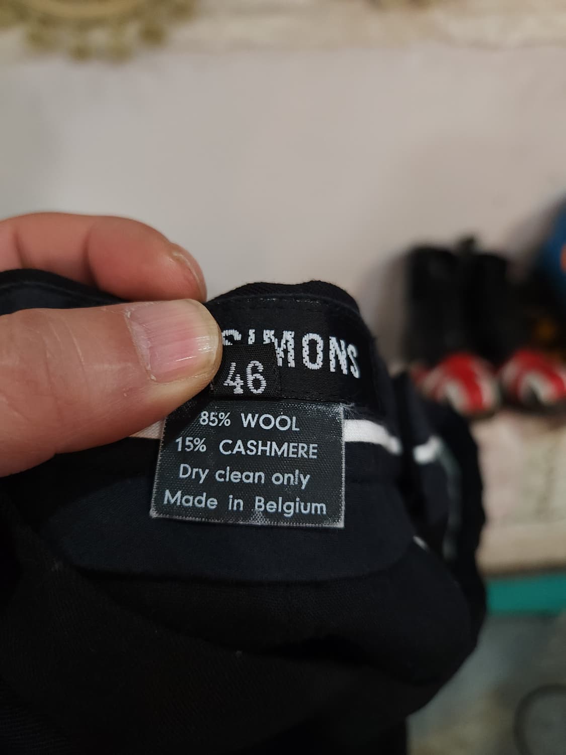 라프시몬스 울 캐시미어 블랙 슬랙스 팬츠

 상품이미지8