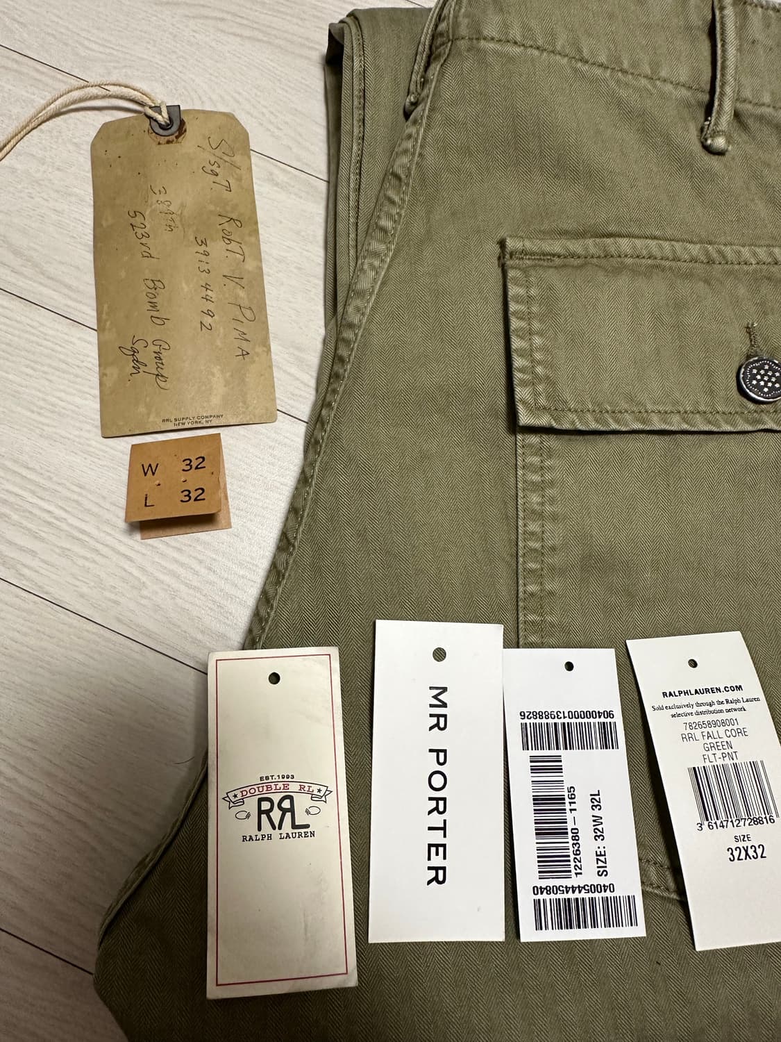 더블알엘 rrl 헤링본 퍼티그 팬츠 새상품 사이즈 32x32 팝니다 상품이미지2