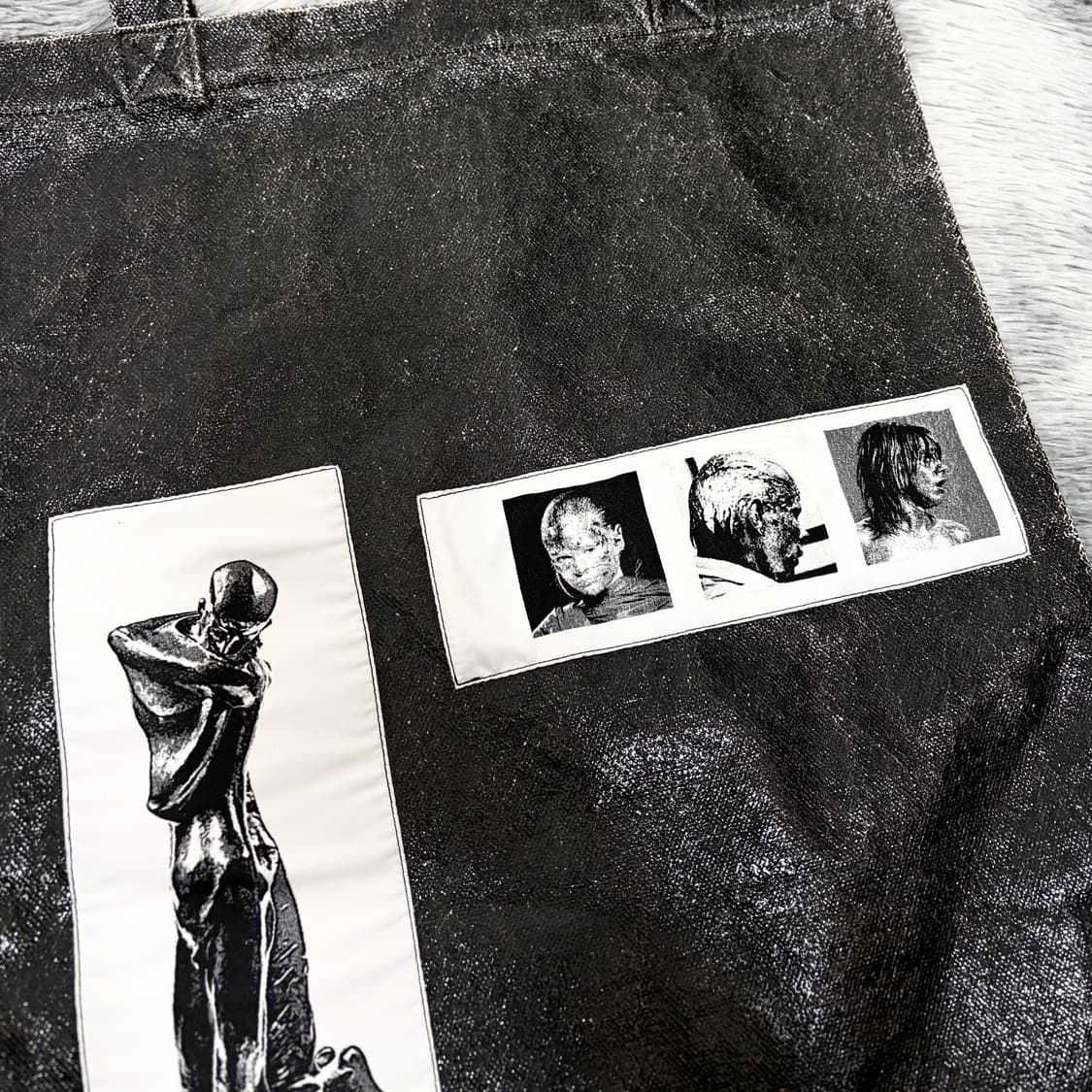 릭오웬스 패치워크 글리터 토트백 상품이미지6