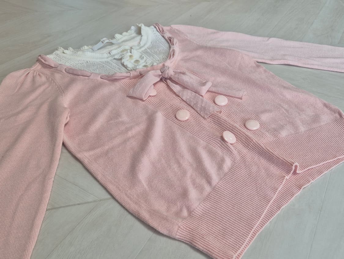 SOUP 핑크 리본 장식 가디건 상품이미지5