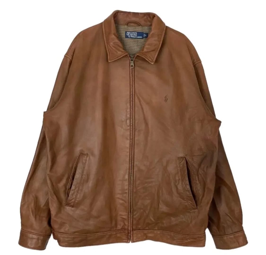 폴로랄프로렌 레더 블루종 상품이미지1