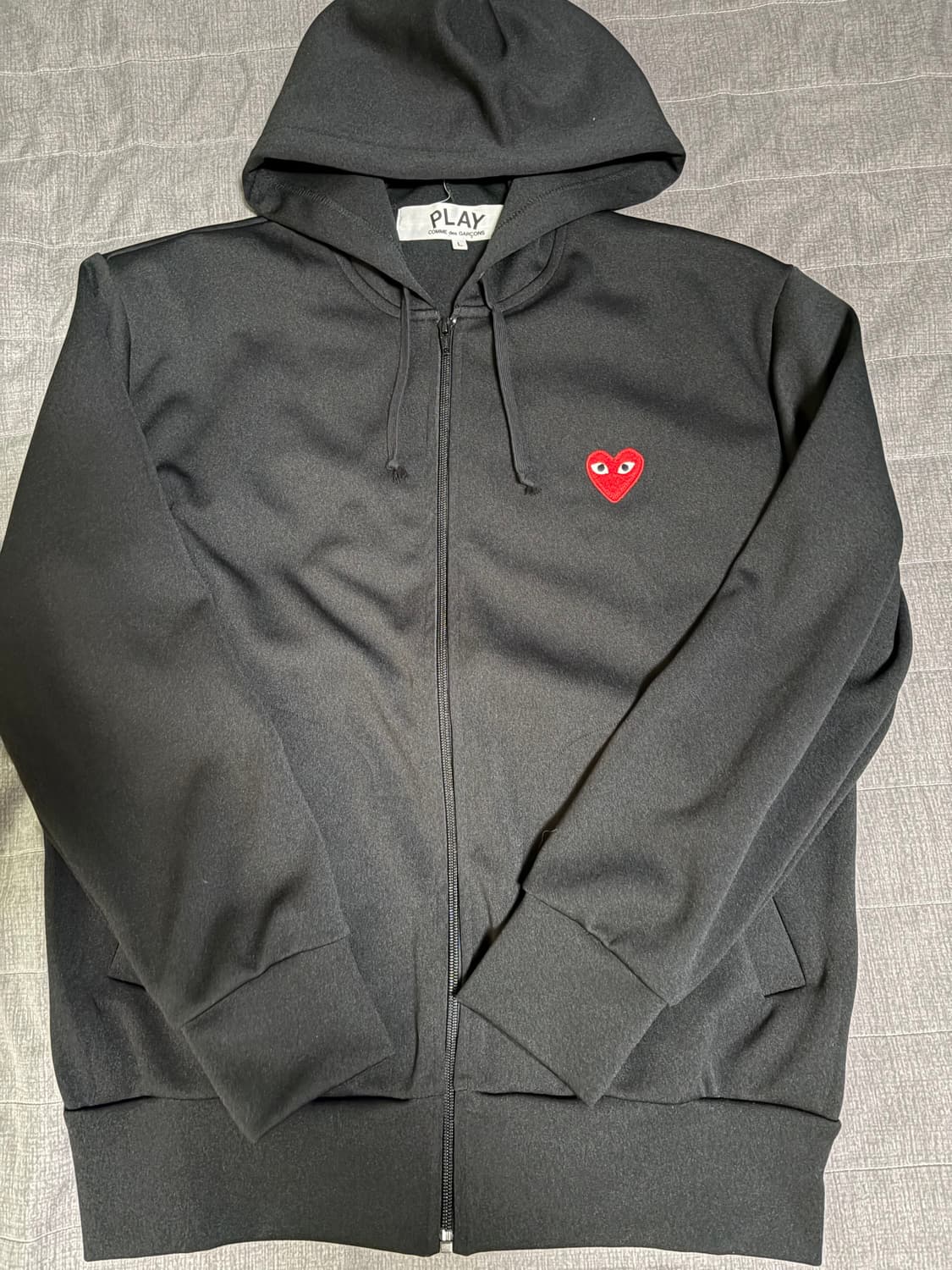 정품)꼼데가르송 후드집업 블랙  상품이미지1