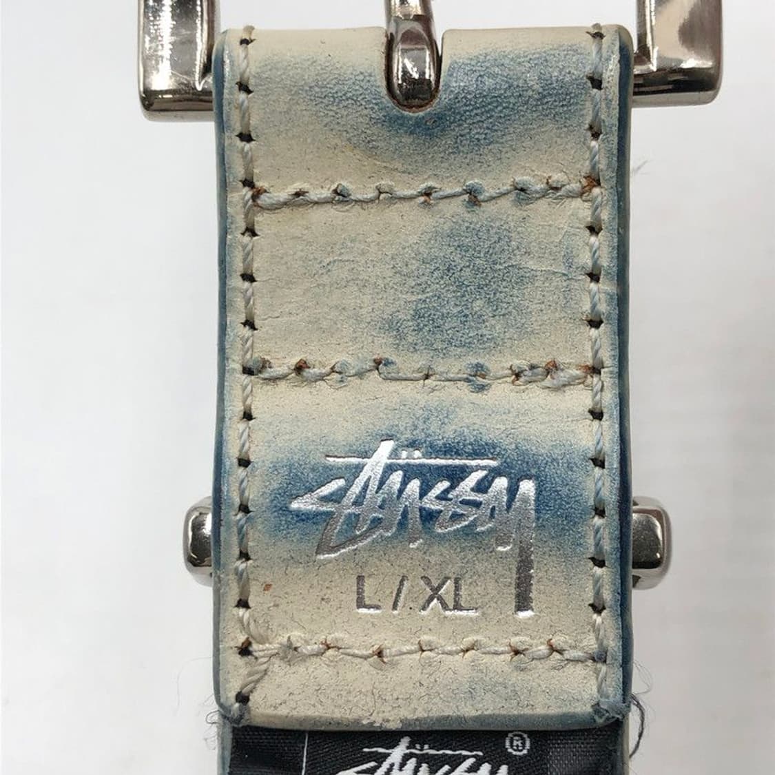 스투시 아가일 스티치 레더 벨트 크림 상품이미지4