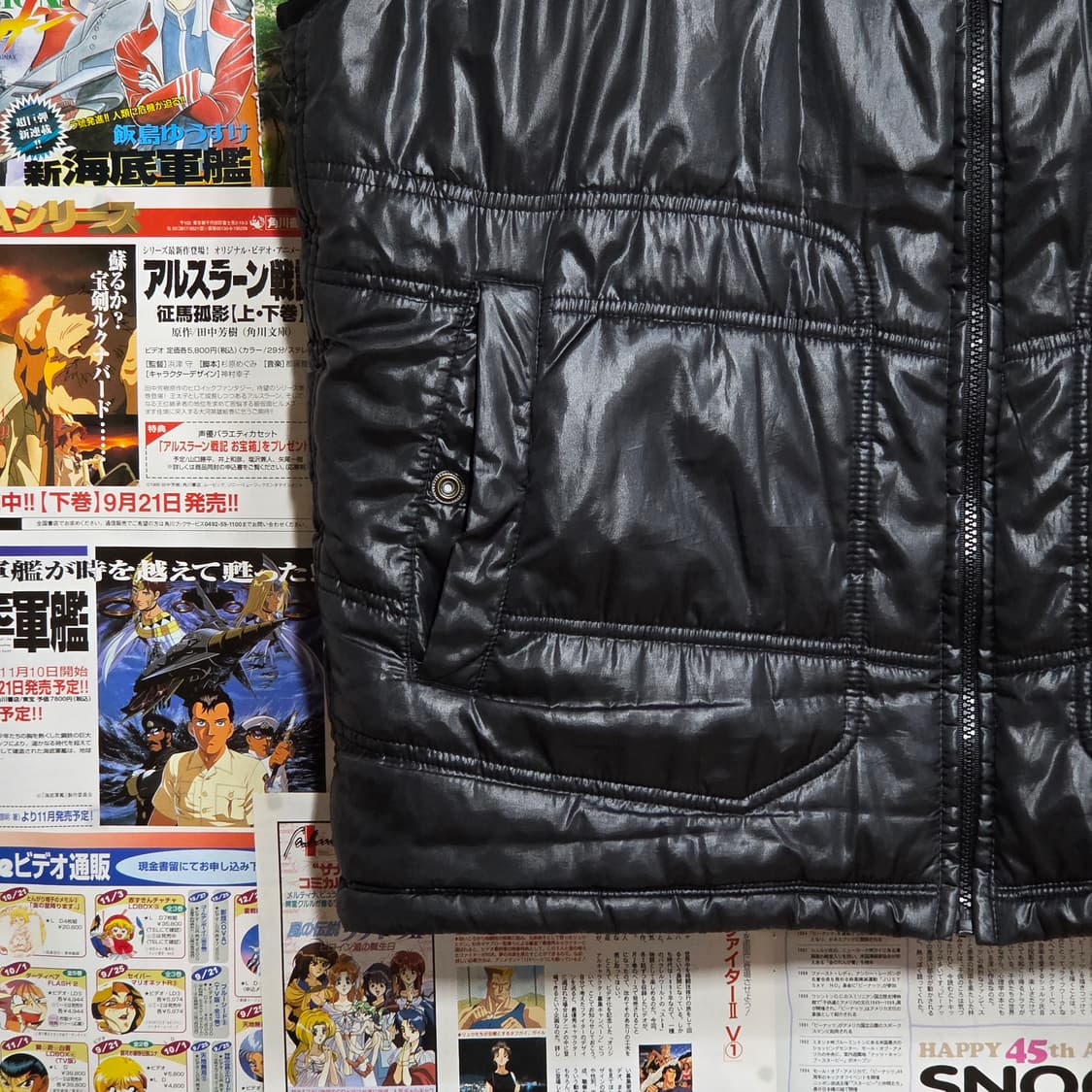 후부 블랙 유광 패딩 베스트 상품이미지4