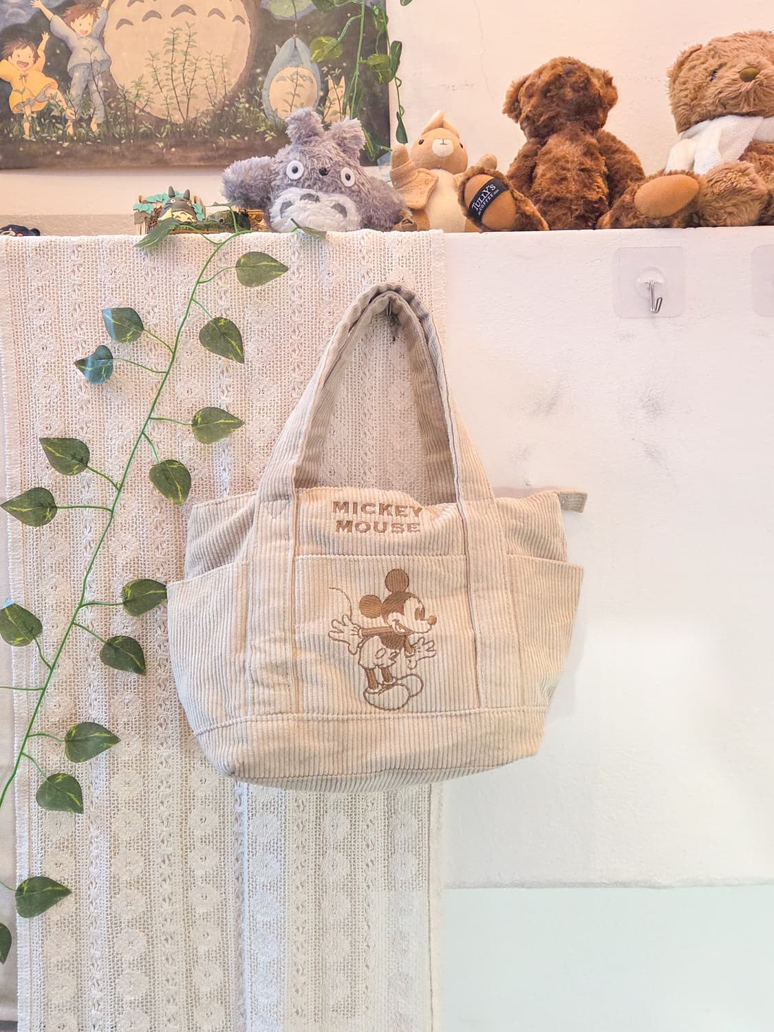 mickey mouse 코듀로이 백 상품이미지1