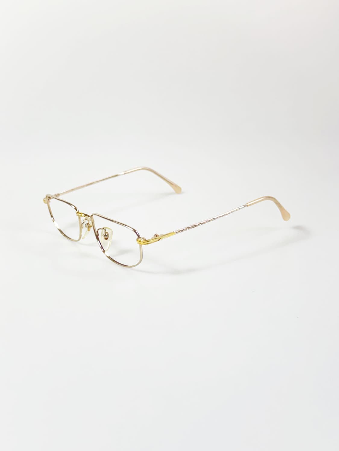 90s JERICO JAPAN 골드 슬림 스퀘어 메탈 빈티지 안경 상품이미지3