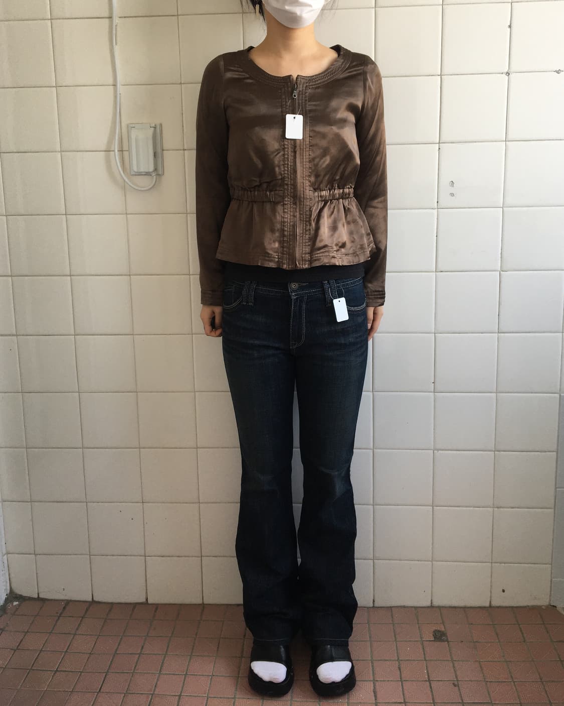 Glossy zip up jackwt 상품이미지1