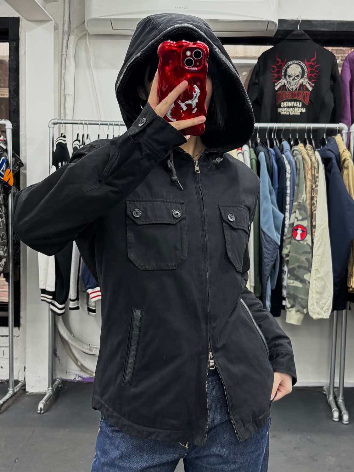 아르마니 익스체인지 투웨이 블랙 후드 자켓 상품이미지2