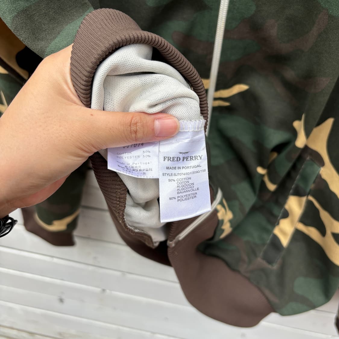 Fred Perry 프레드페리 카모 져지 집업 상품이미지6