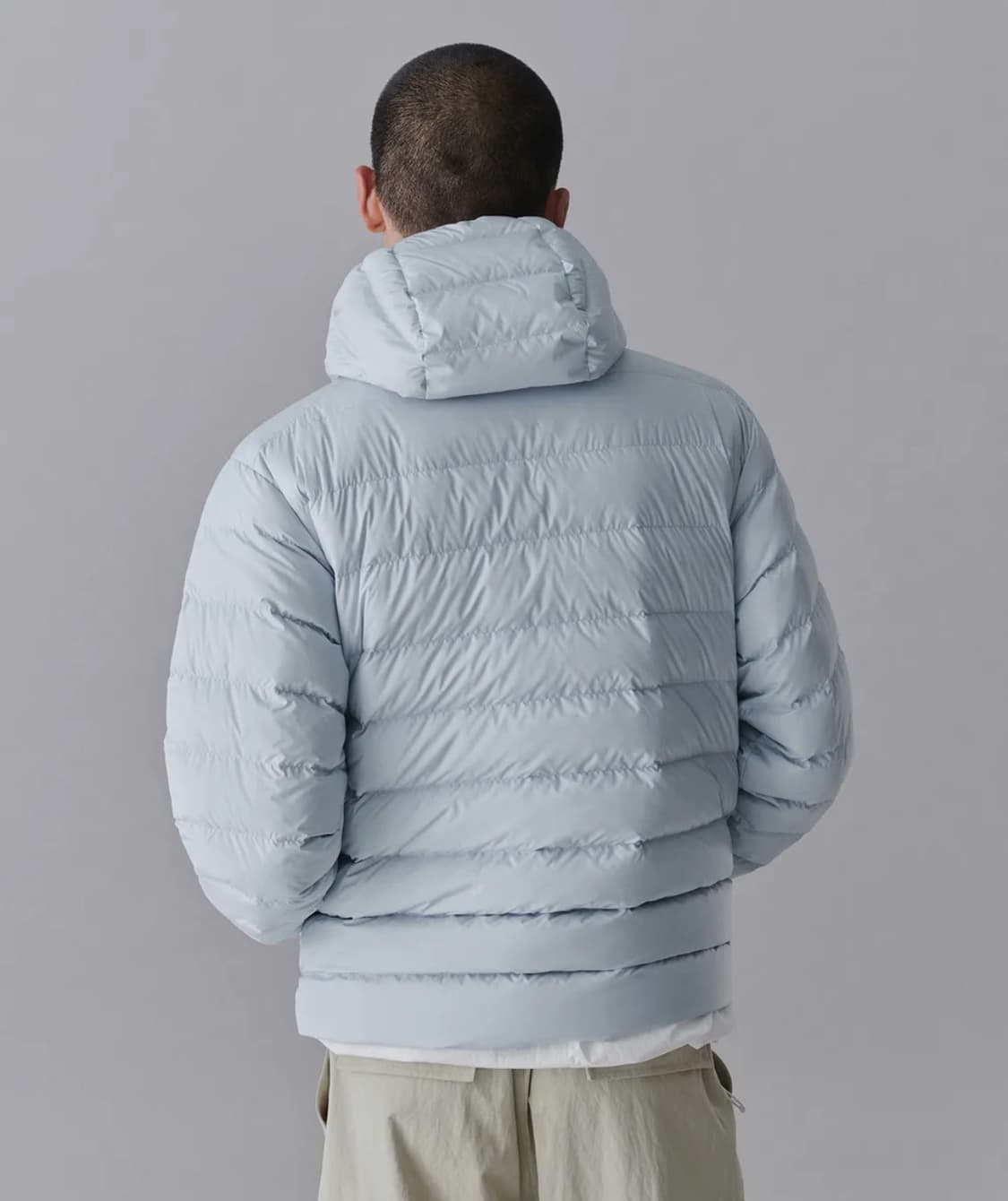 무신사 스탠다드 경량패딩 블루 L (새상품) 상품이미지2