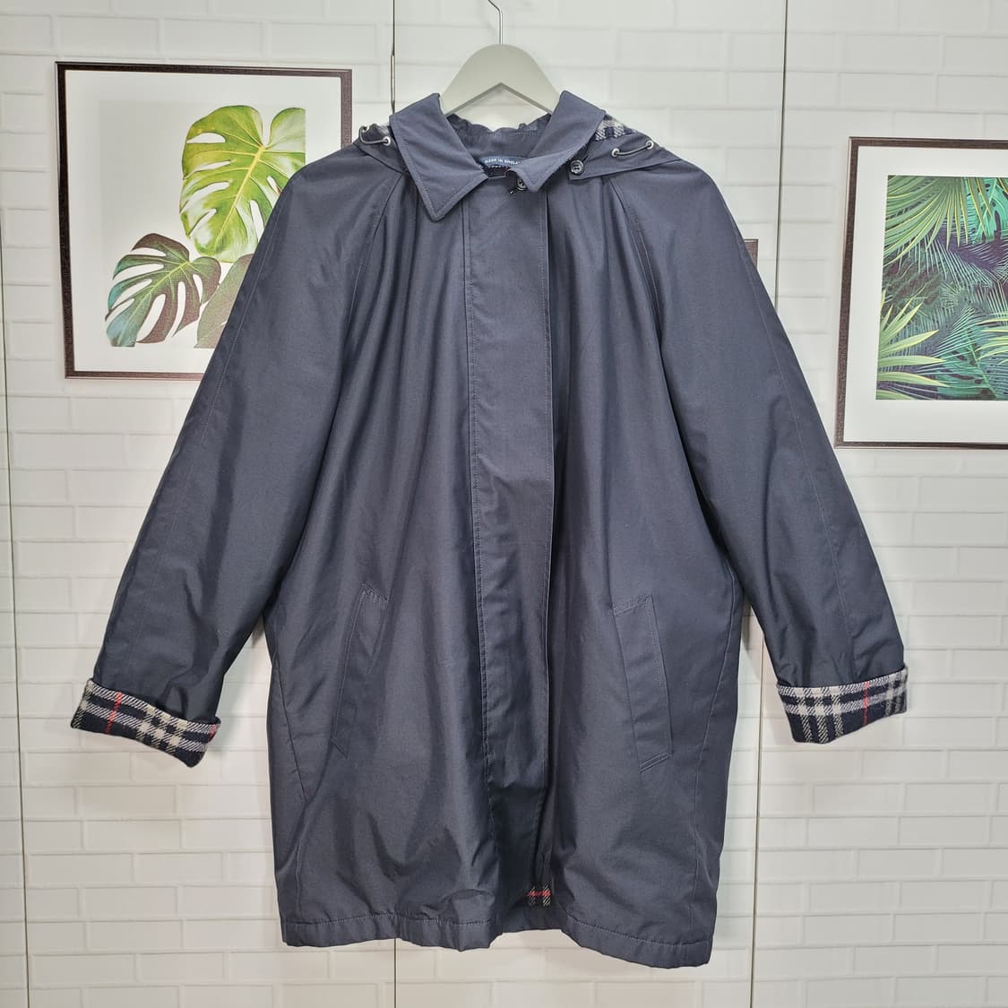 버버리 후드 트렌치코트 (안감 라나울 겨울 가을 봄 착용가능) 66 77 상품이미지2