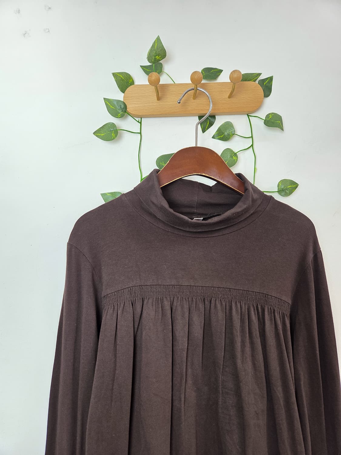 초코 브라운 목폴라 슬리브 상품이미지2