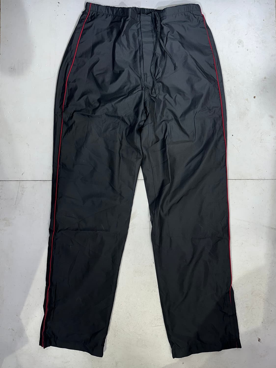 갭 와이드 블랙 버건디 사이드 라인 트랙 팬츠 L 상품이미지4