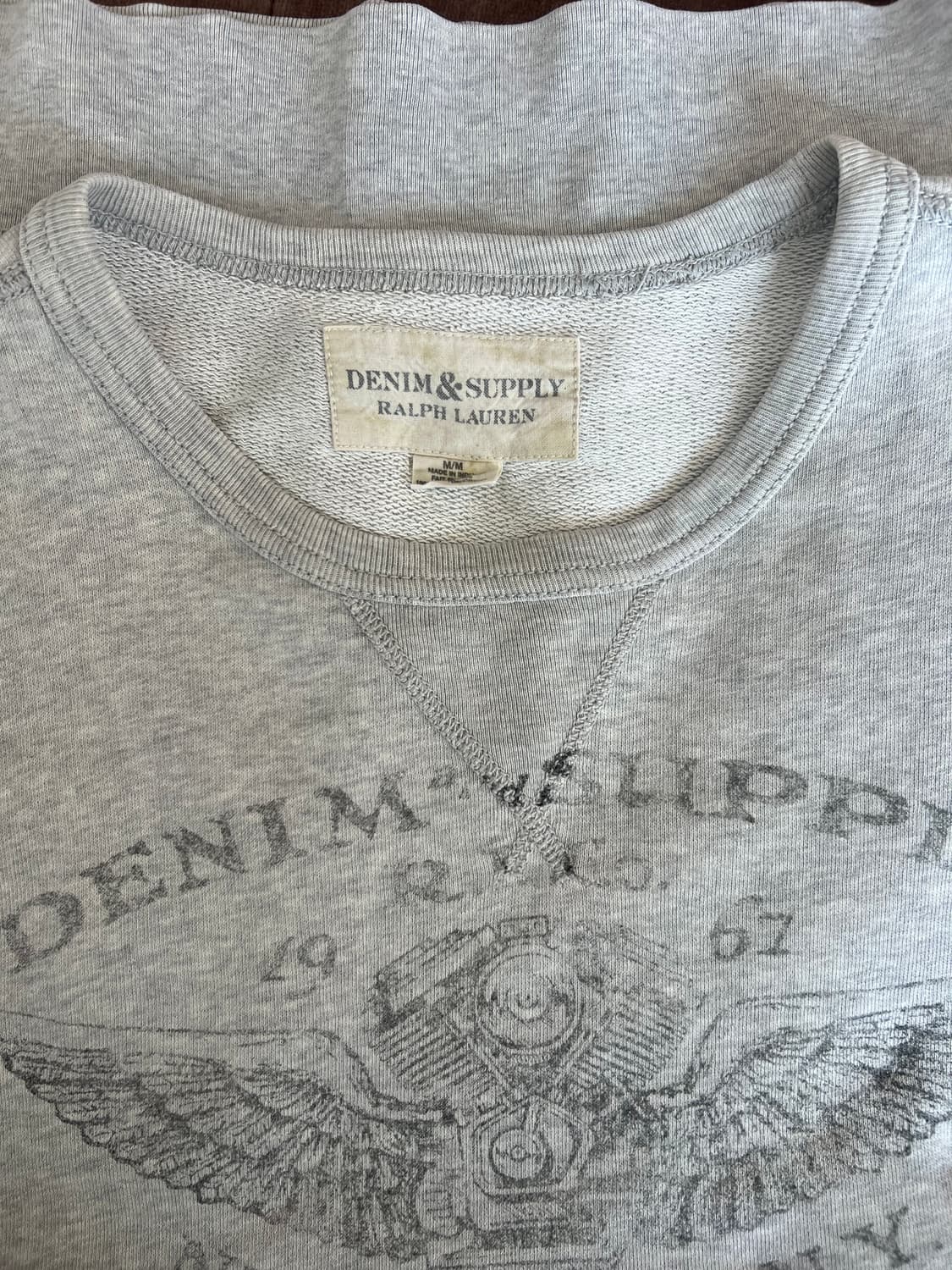 랄프로렌 데님앤서플라이 남성 멜란지그레이 맨투맨티셔츠 상품이미지5