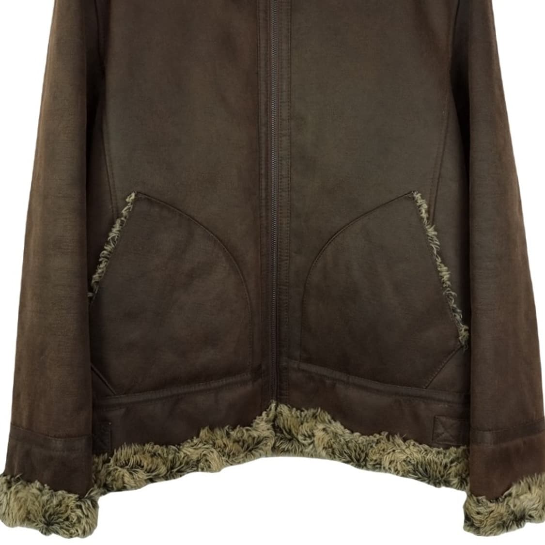 [티엔지티] 누벅 가죽 무스탕 자켓 브라운 M18510 상품이미지5