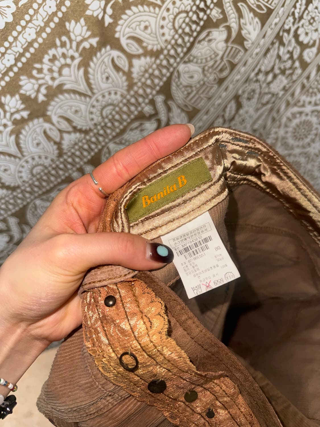 BANILAB 빈티지 여성 골덴 코듀로이 디테일 팬츠  상품이미지7